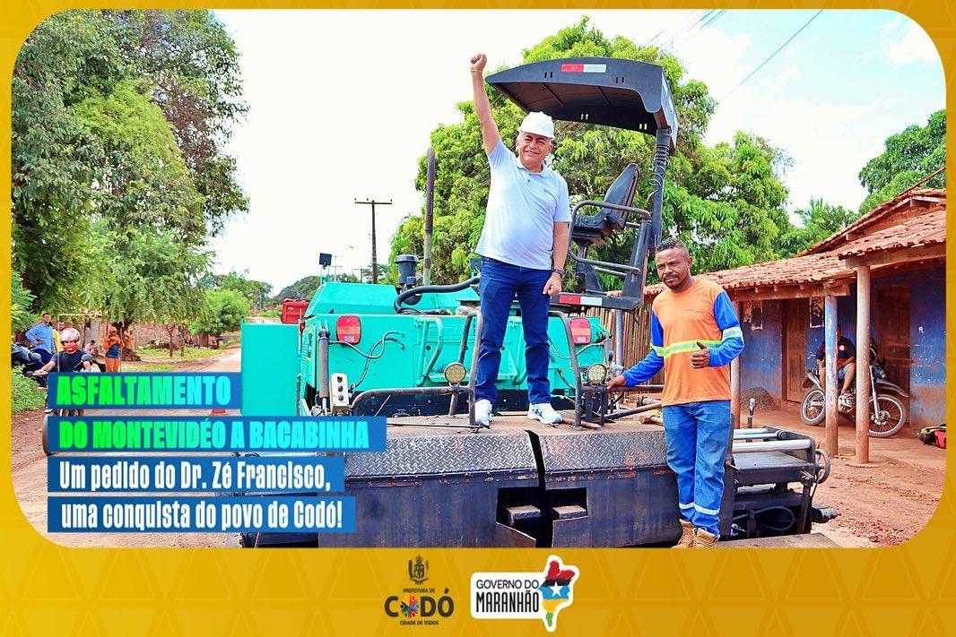 Prefeitura de Codó e Governo do Maranhão iniciam pavimentação asfáltica da estrada vicinal do Montevidéu a Bacabinha   